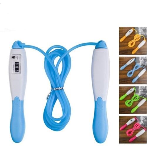 1PC Fitness Jump Ropes With Counter Sports Adjustable Fast Speed Counting Sponge Jump Skip Rope Skipping Wire Examination Rope