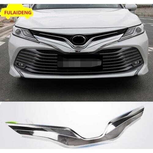 1pcs For Toyota Camry 2018-2020 L LE XLE ABS Chrome Front Center Grille Grill Cover Trim Car Styling Accessories