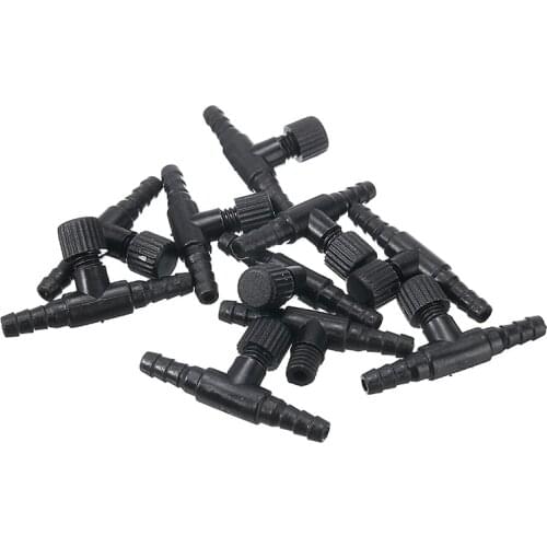 10pcs 4mm Air Flow Control Valve Aquarium Fish Tank Regulator Pump Tube Pipe Adjustable Connector Pump Valve Parts