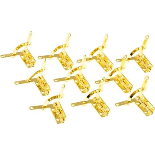 10Pc Wooden Box Hinge Bracket Antique Bronze Jewelry Chest Fastener Small Furniture Bracket Frame DIY Table Cabinet Decor Hinges