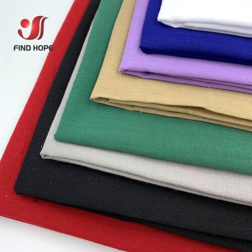 100% Cotton Fabric Plain Solid Color 53”Width Quiling Dress Lining Sewing Crafts Curtains Clothes Tablecloth Pillows 50*135cm