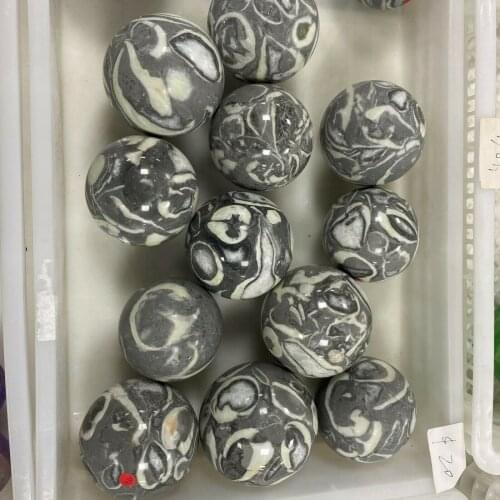 200g Natural shell jasper Thousand Eye stone crystal quartz crystal ball healing