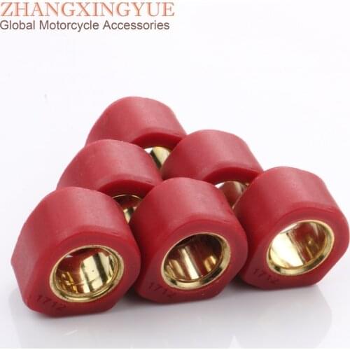 6PC High Performance Variator Weights Round 17x12mm 8G for Atala Hacker LC Hacker AT12 Racing 50cc