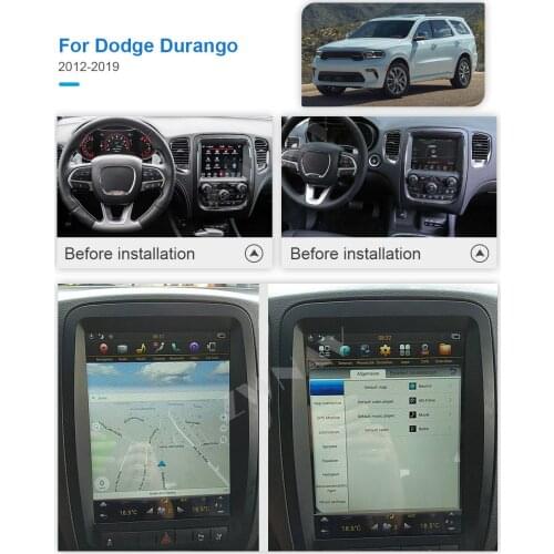 Car GPS Navigation radio tape recorder headunit Multimedia player for Dodge Durango 2012+ Tesla style Android 9.0