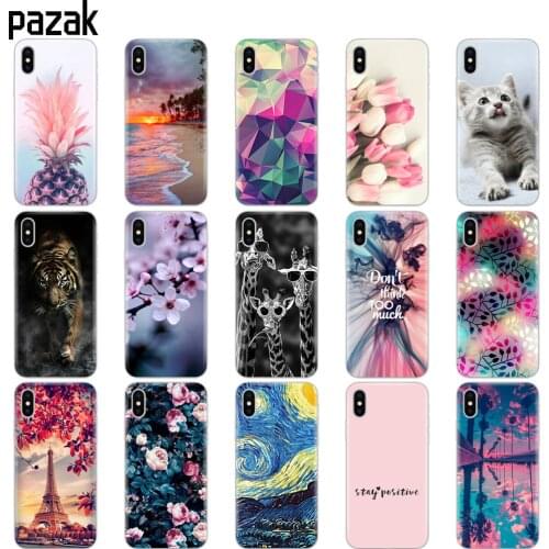 Case For iphone X XS XR Case coque silicone soft tpu back cover on for iphone xs max copa etui bumper full 360 protective bags