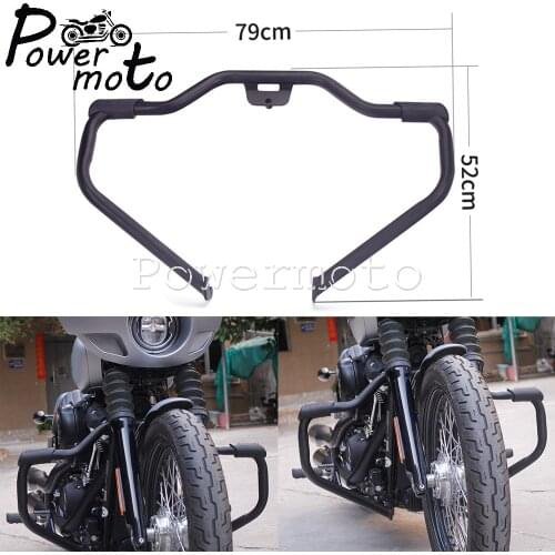 Motorcycle Black Highway Crash Bar Engine Guard Protector For Harley Softail Slim FLSL Breakout FXBR Fat Street Bob FXFB FXBB