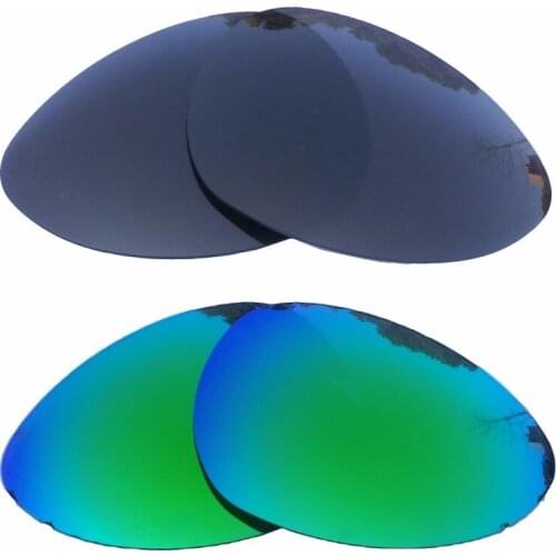 Black & Green Mirrored Polarized Replacement Lenses for Crosshair S Frame 100% UVA & UVB