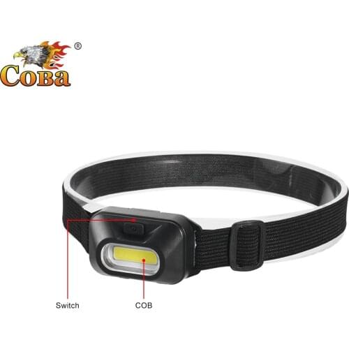 Coba cob headlamp portable mini headlight 5 colors 3 modes use 3*AAA battery waterproof super bright lights camping running