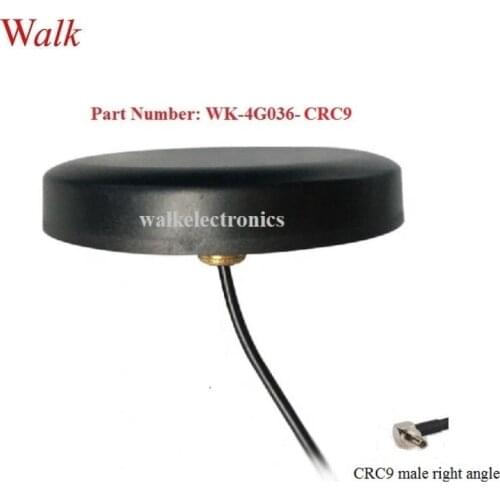 CRC9 male right angle, RG174 cable screw mount 4g lte Antenna, high gain 4g lte car antenna, outdoor lte 4g antenna