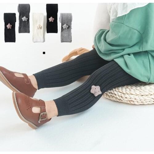 Spring And Autumn New Star Jewelry Vertical Stripes Childrens Ninth Pants Can Be Opened For Boys And Girls Baby Tights