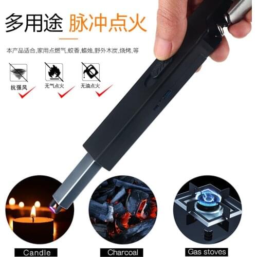 Hot Sale Rechargeable USB Metal Ignition Gun Multifunctional Kitchen Wine Opener Charging Pulse Igniter Cigar Lighters