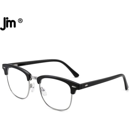 JM Spring Hinge Retro Blue Light Glasses Men Women Anti Blue Ray Computer Clear Glasses Frame