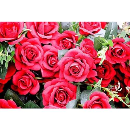 Full square diamond painting wedding rose flower embroidery mosaic diamond dotz rhinestone picture puzzle toy drawing wall decor