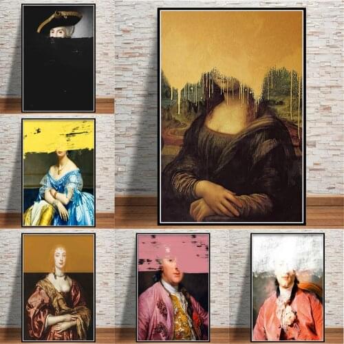 Classical European Famous Painting Art On Canvas Poster And Prints Mona Lisa Wall Pictures For Living Room Decor Mural Cuadros