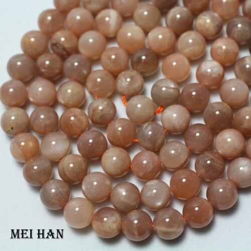 Meihan (1 strand/set) wholesale natural 8mm 10mm Sunstone round loose beads stone for jewelry making design