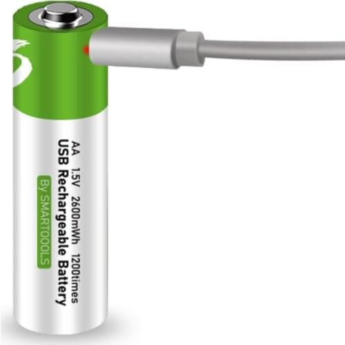 1.5V AA Li-ion Battery Li-polymer With USB Rechargeable Lithium USB Battery with USB Cable