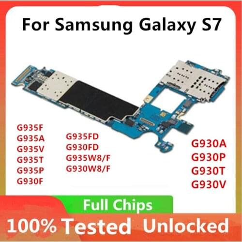 For Samsung Galaxy S7 G930F G930FD Motherboard Original MainBoard Unlocked With Chips IMEI OS Logic Board EU Version Palte