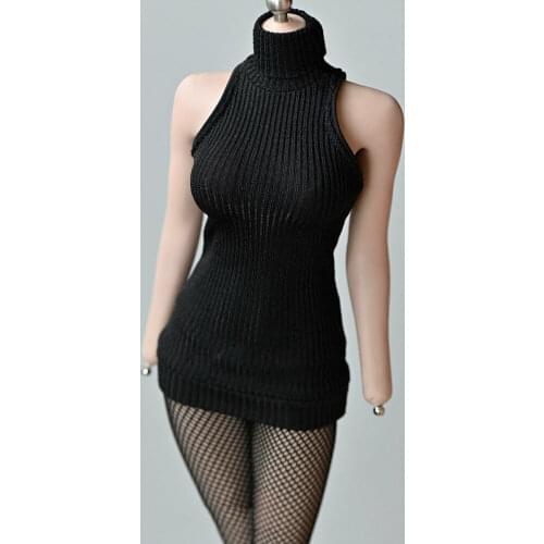 1/6th Trendy Thick Stripe High Neck Shoulder-cut Sweater Model for 12"Tbl Ph