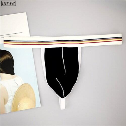 Brand Men Pouch Thong Elastic Waistband U Convex Pocket Male Underwear Gay Sexy G-String M/L/XL/XXL