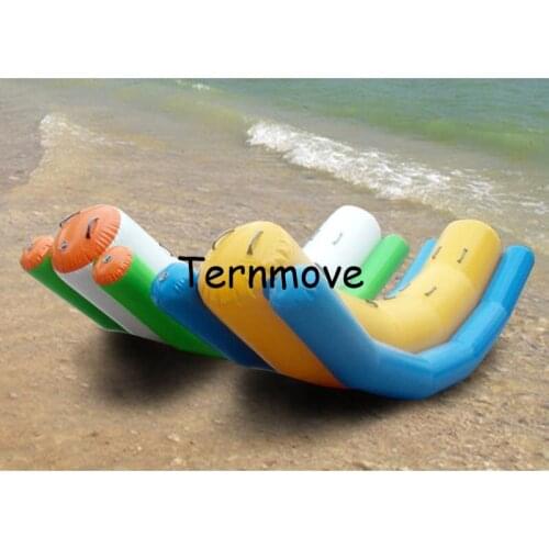 Inflatable water totter teeterboard Water Game for water sports pvc air water totter single line double lines seesaw rocker