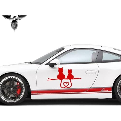 EmpireYing 3 Sizes 8 Colors Romantic Wonderful Love Animal Pet Cute Cat Couple Lover Car Sticker CARPRIE Laptop Vinyl Decal Gift