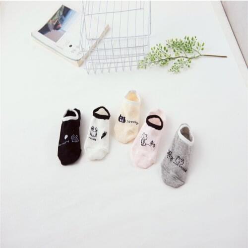 New classic childhood black and white socks Creative black and white cat socks 516