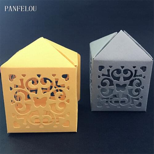 PANFELOU Metal craft large Hollow box paper die cutting dies for Scrapbooking/DIY Easter wedding Halloween cards