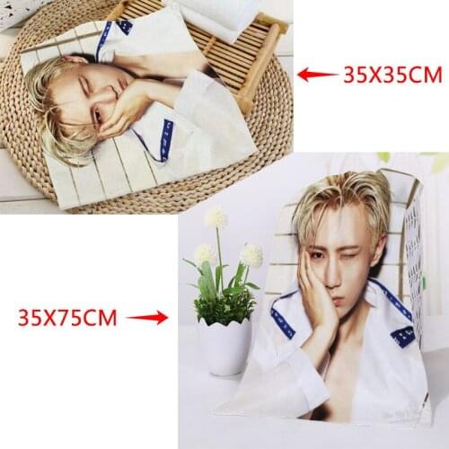 Jang-Hyunseung Towels Square rectangle Towels Size 35x35cm 35x75cm Microfiber Fabric Face Towel Custom logo