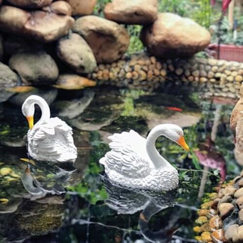 Tuin Decoratie Garden Pond Outdoor Gardens Decoration Sculpture Swan Miniatuur Bloempot Tuinkabouter Poppenhuis Meubels Duck