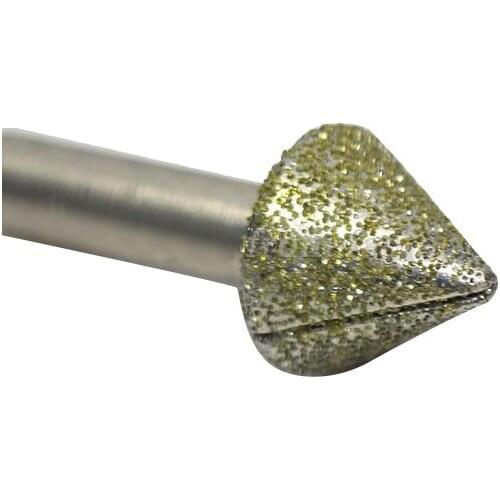 1pc 60deg 8*20mm cnc router Electroplated diamond stone carving tool stone engraving machine cutter stone cutting bits