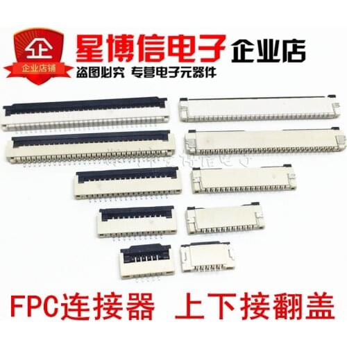 10Pcs FFC Connector socket FPC 1.0MM Drawer Top Contact type 4P 5P 6P 7P 8P 9P 10P 12P 14P 16P 18P 20P 22P 24P 26P 28P 30P 32P
