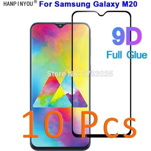 10 Pcs/Lot For Samsung Galaxy M20 M205 M205F 6.3" 5D 6D 9D Full Glue Cover Toughened Tempered Glass Film Screen Protector Guard