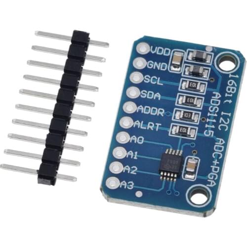 16 Bit I2C ADS1115 Module ADC 4 Channel with Pro Gain Amplifier Development Board Low Power Analog to Digital Converter for X6HB