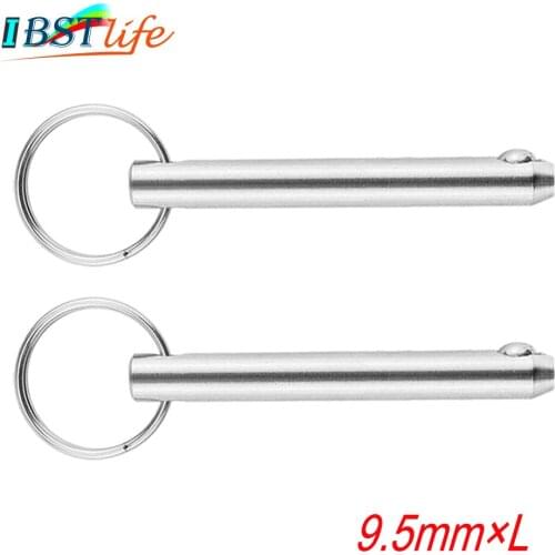 2PCS/Lot 3/8inch 9.5mm Stainless Steel 316 Quick Release Ball Pin for Boat Bimini Top Deck Hinge Marine Boat Accessories