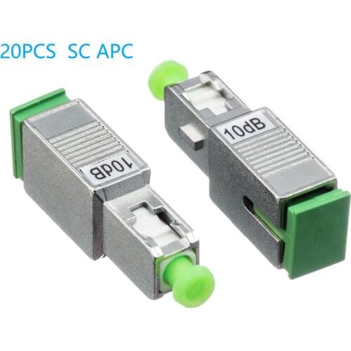 20PCS SC APC High quality 10bd Simplex mode fiber optic Attenuator SC Free Shipping