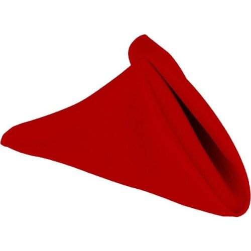 Free Shipping, 45cm Polyester Cotton-Feel Napkin Red for Wedding, 20/pack