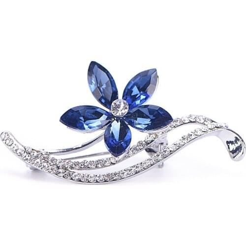 Rhinestone Flower Brooches For Women Wedding Pins And Brooches High Quality Cute 3 Colors Choose Simple Design Fashion Jewelry
