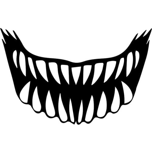 EARLFAMILY 13cm x 8.7cm for Greedy Smile Creative Anime Car Sticker Windows Waterproof Scratch-Proof Graphics Vinyl Car Wrap