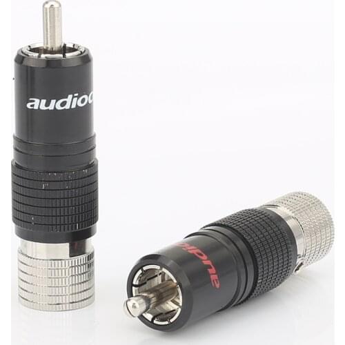 Hi Fi Audio Rhodium plated RCA terminal Audiophile RCA Connector No Solder