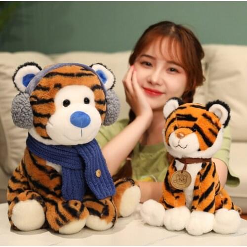1pc 25/40cm Lovely Soft Tiger Plush Toy Stuffed Animals Doll Baby Tiger Kids Appease Pillow For Girls Lovers Chrismas Gift