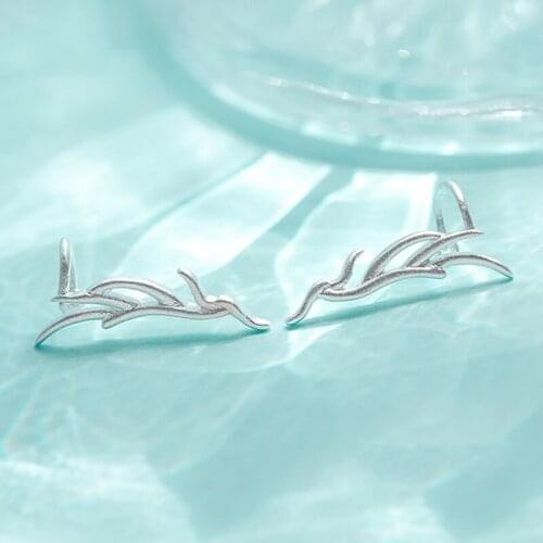 Delicate Jewelry Metal Ear Clip Earring Silvery Plating Antler Girl Ear cLIP Earrings 2021 New Design For Girl Lady Gifts