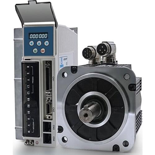 JMC 5NM 2000rpm AC220V NEMA52 130mm Industrial 1.5KW Servo Motor+Drive Kit AC Servo Motor Set JASD15002-20B+130JASM515220K-M23