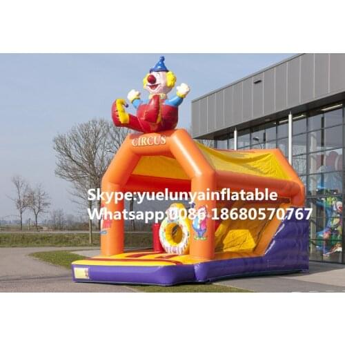 China Guangzhou) manufacturers selling inflatable slides,Clown slide obstacles KY-676