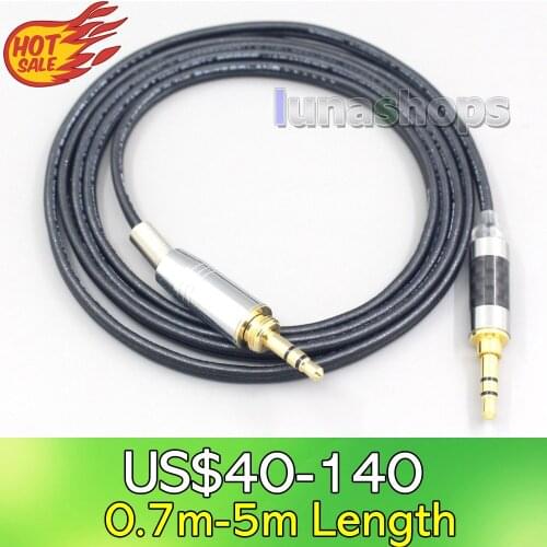 LN007121 4.4mm XLR Black 99% Pure PCOCC Earphone Cable For Audio-Technica ATH-pro500mk2 PRO700MK2 PRO5V M50 M50RD