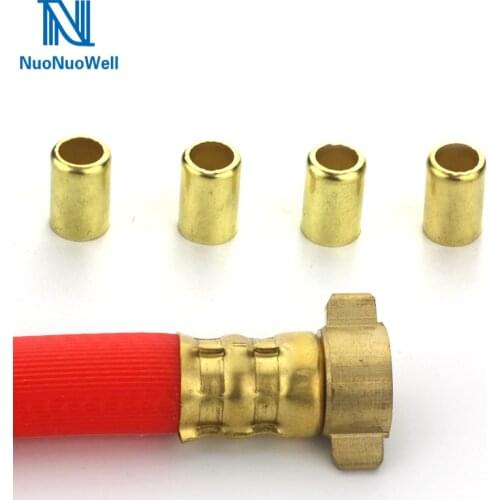 NuoNuoWell 50PCS Copper Exhaust Sleeve Pipe Repair Connector 12.5mm-16mm Soft Pipe Clamp Tube Press Water Air Adaptor