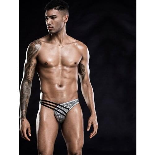 Role Play Mens Sexy Sports Briefs,Gay Bar Dance Perform T-back Costume,Sports Underpants