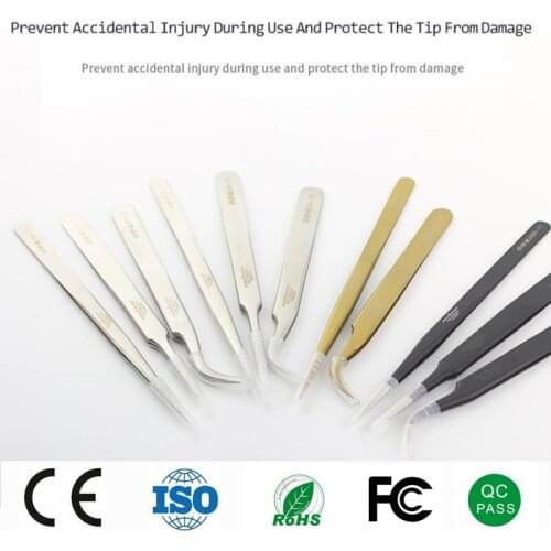 10pcs MECHANIC High Precision Tweezers High Henacity SMD PCB BGA Durable Tweezer For Phone Motherboard Fly Line Repair Tools