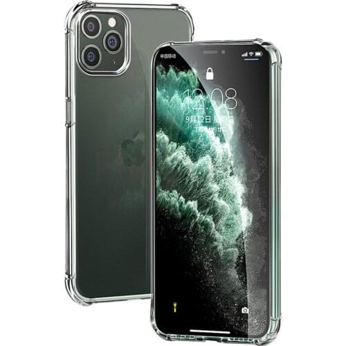 Shockproof Case For Apple iPhone 12 Mini 11 Pro Max Luxury Transparent Case For iPhone 12 12Pro 11Pro Silicone Back Cover Coque