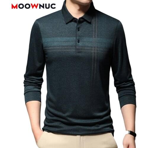 Polo Male High-Quality Summer Short Sleeve 2021 Polo Shirt Men Fashion Striped Business Casual Youth Hombre Ventilation MOOWNUC