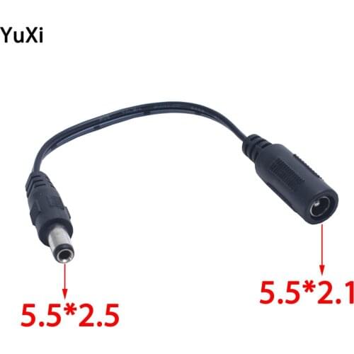 Conversion Line Connecting Cable DC 5.5*2.1 Female to 5.5*2.5 MM Plug Male Extension Cord For Monitor Device Router